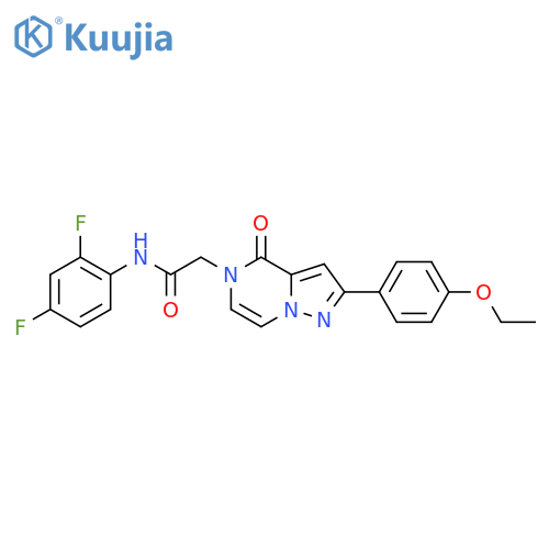 N-(2,4-difluorophenyl)-2-2-(4-ethoxyphenyl)-4-oxo-4H,5H-pyrazolo1,5-apyrazin-5-ylacetamide structure