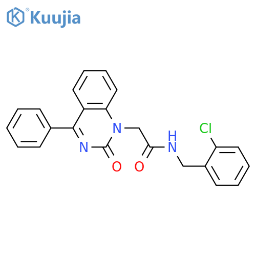N-(2-chlorophenyl)methyl-2-(2-oxo-4-phenyl-1,2-dihydroquinazolin-1-yl)acetamide structure