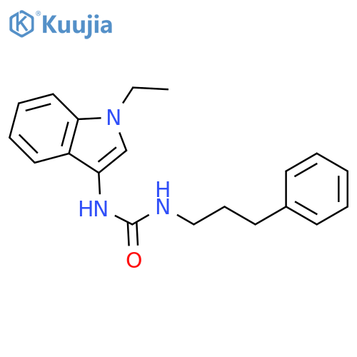 3-(1-ethyl-1H-indol-3-yl)-1-(3-phenylpropyl)urea structure
