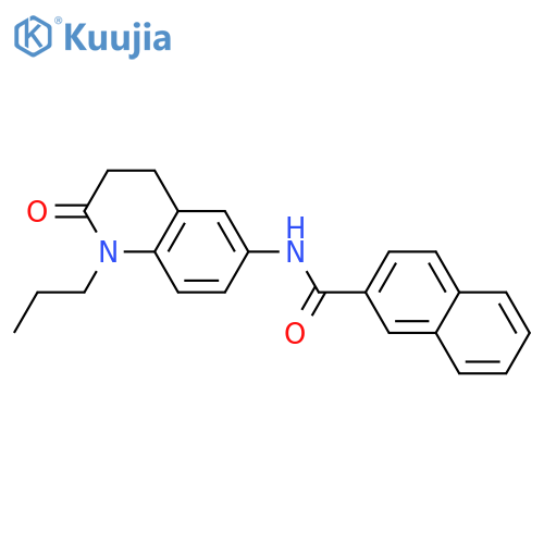 N-(2-oxo-1-propyl-1,2,3,4-tetrahydroquinolin-6-yl)naphthalene-2-carboxamide structure