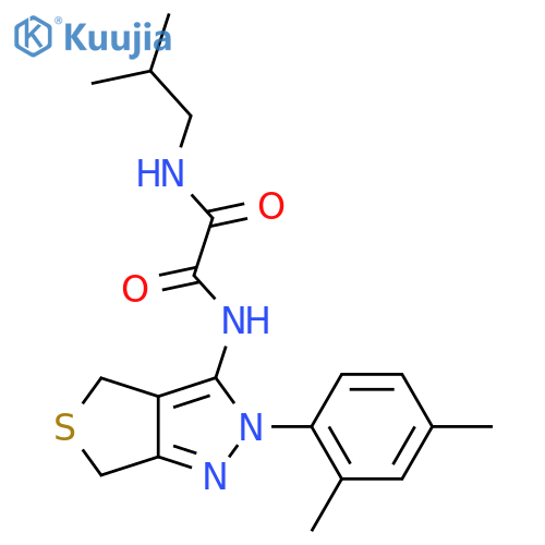 N'-2-(2,4-dimethylphenyl)-2H,4H,6H-thieno3,4-cpyrazol-3-yl-N-(2-methylpropyl)ethanediamide structure