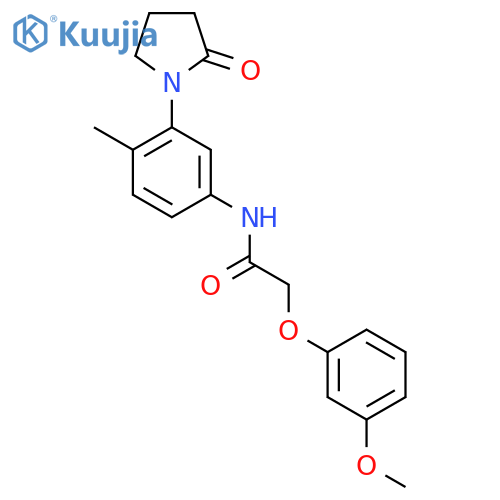 2-(3-methoxyphenoxy)-N-4-methyl-3-(2-oxopyrrolidin-1-yl)phenylacetamide structure