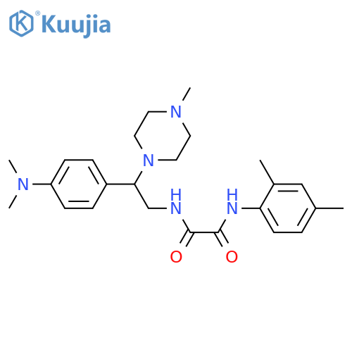 N'-{2-4-(dimethylamino)phenyl-2-(4-methylpiperazin-1-yl)ethyl}-N-(2,4-dimethylphenyl)ethanediamide structure