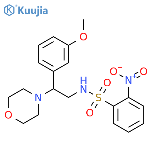 N-2-(3-methoxyphenyl)-2-(morpholin-4-yl)ethyl-2-nitrobenzene-1-sulfonamide structure