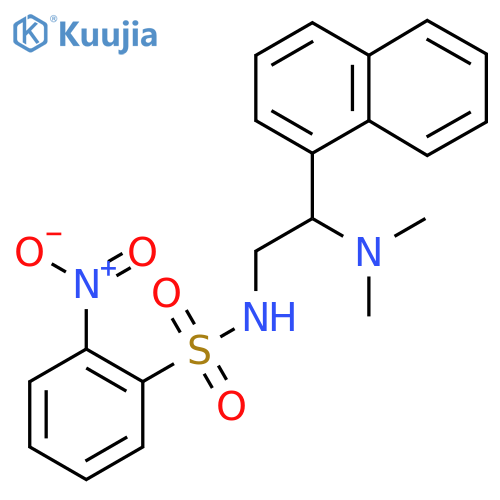 N-2-(dimethylamino)-2-(naphthalen-1-yl)ethyl-2-nitrobenzene-1-sulfonamide structure