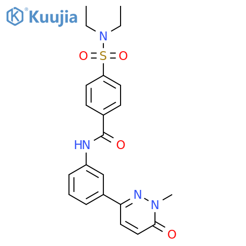 4-(diethylsulfamoyl)-N-3-(1-methyl-6-oxo-1,6-dihydropyridazin-3-yl)phenylbenzamide structure