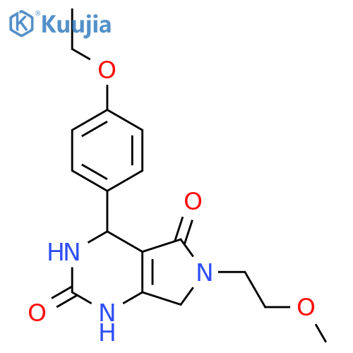 4-(4-ethoxyphenyl)-6-(2-methoxyethyl)-1H,2H,3H,4H,5H,6H,7H-pyrrolo3,4-dpyrimidine-2,5-dione structure