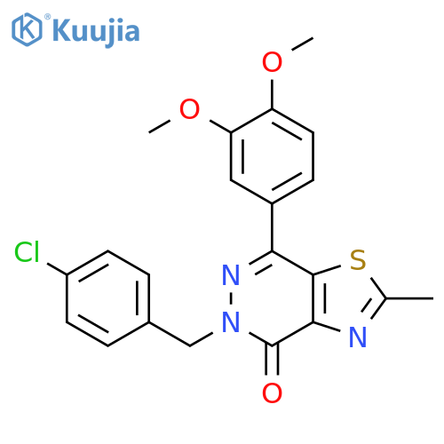 5-(4-chlorophenyl)methyl-7-(3,4-dimethoxyphenyl)-2-methyl-4H,5H-1,3thiazolo4,5-dpyridazin-4-one structure