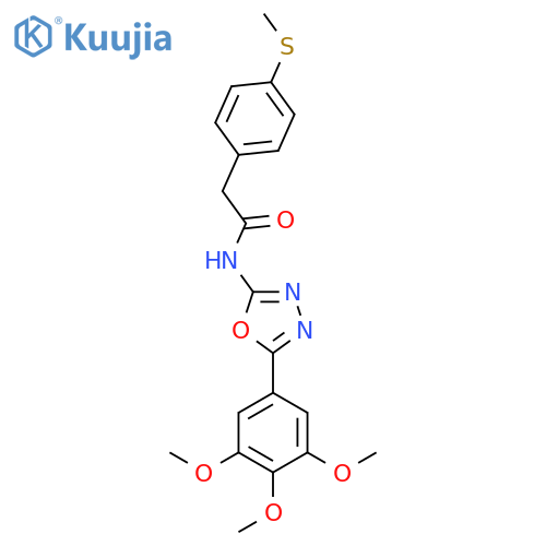 2-4-(methylsulfanyl)phenyl-N-5-(3,4,5-trimethoxyphenyl)-1,3,4-oxadiazol-2-ylacetamide structure