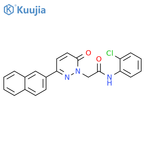 N-(2-chlorophenyl)-2-3-(naphthalen-2-yl)-6-oxo-1,6-dihydropyridazin-1-ylacetamide structure