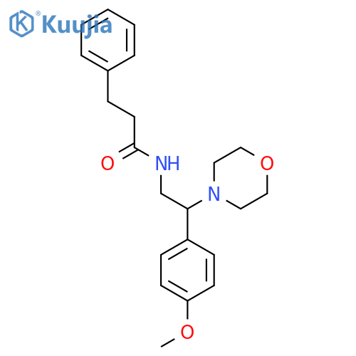 N-2-(4-methoxyphenyl)-2-(morpholin-4-yl)ethyl-3-phenylpropanamide structure