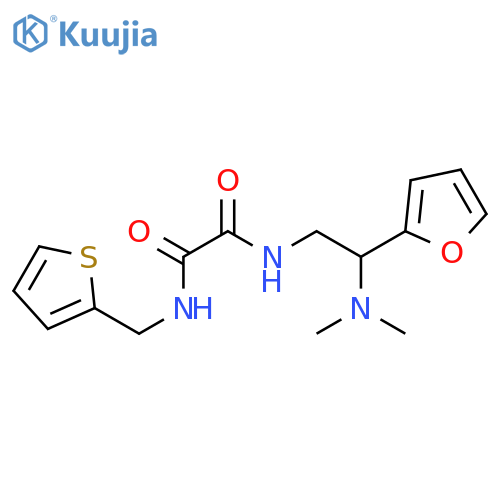 N-2-(dimethylamino)-2-(furan-2-yl)ethyl-N'-(thiophen-2-yl)methylethanediamide structure
