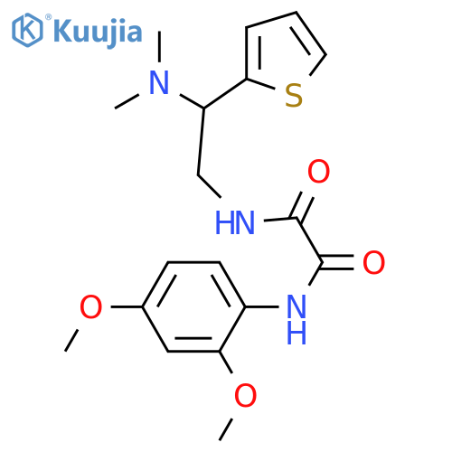 N'-(2,4-dimethoxyphenyl)-N-2-(dimethylamino)-2-(thiophen-2-yl)ethylethanediamide structure