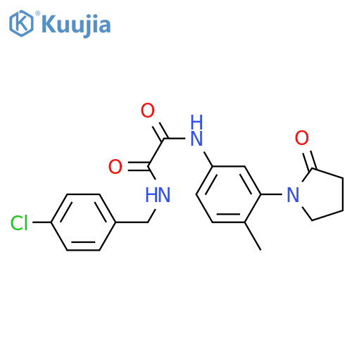 N'-(4-chlorophenyl)methyl-N-4-methyl-3-(2-oxopyrrolidin-1-yl)phenylethanediamide structure