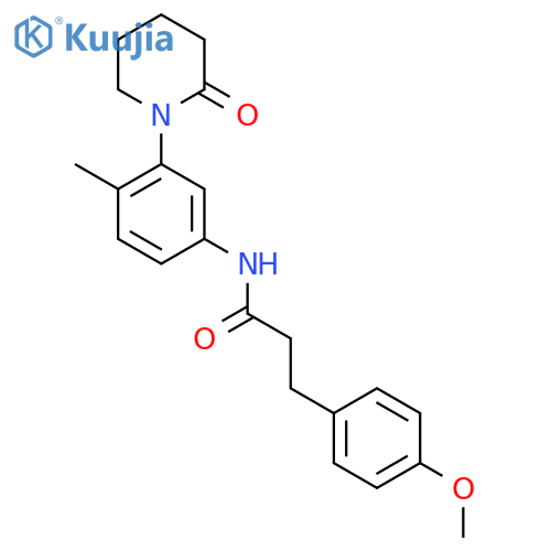 3-(4-methoxyphenyl)-N-4-methyl-3-(2-oxopiperidin-1-yl)phenylpropanamide structure