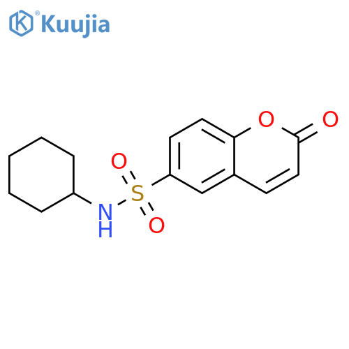 N-cyclohexyl-2-oxo-2H-chromene-6-sulfonamide structure