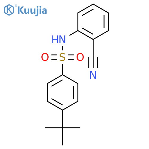 4-Tert-butyl-N-(2-cyanophenyl)benzenesulfonamide structure