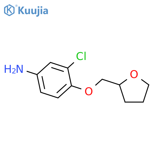 3-Chloro-4-(tetrahydro-2-furanylmethoxy)aniline structure