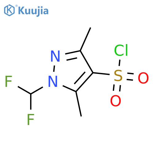1-(difluoromethyl)-3,5-dimethyl-1H-pyrazole-4-sulfonyl chloride structure
