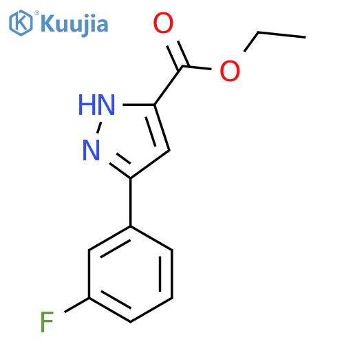 Ethyl 3-(3-fluorophenyl)-1H-pyrazole-5-carboxylate structure
