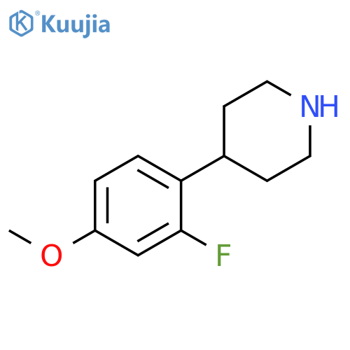 4-(2-fluoro-4-methoxyphenyl)piperidine structure