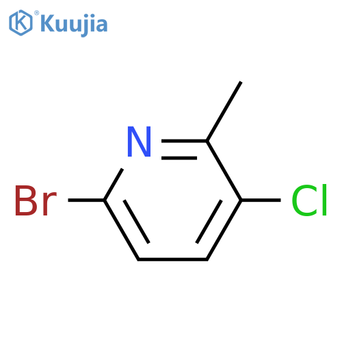 6-Bromo-3-chloro-2-methylpyridine structure