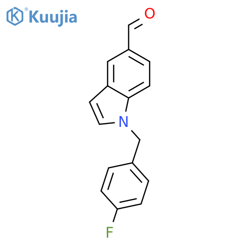 1-[(4-fluorophenyl)methyl]-1H-indole-5-carbaldehyde structure