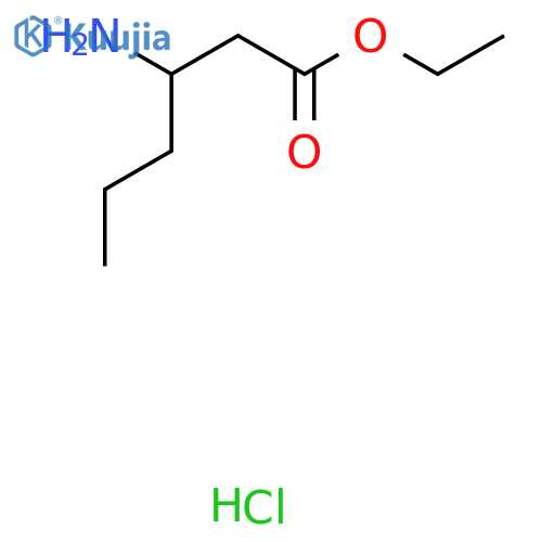 Ethyl 3-aminohexanoate hydrochloride structure
