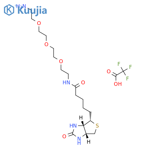N-{2-[2-(2-(2-Aminoethoxy)ethoxy)ethoxy]ethyl}biotinamide  trifluoroacetate  salt structure