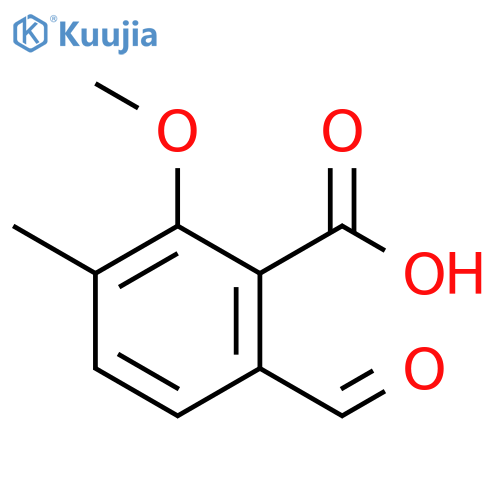 Benzoic acid, 6-formyl-2-methoxy-3-methyl- structure
