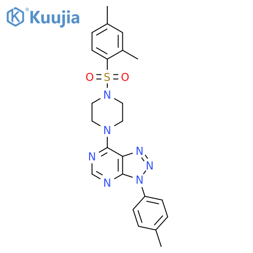 1-(2,4-dimethylbenzenesulfonyl)-4-3-(4-methylphenyl)-3H-1,2,3triazolo4,5-dpyrimidin-7-ylpiperazine structure