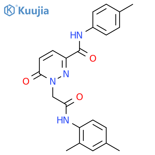 1-{(2,4-dimethylphenyl)carbamoylmethyl}-N-(4-methylphenyl)-6-oxo-1,6-dihydropyridazine-3-carboxamide structure