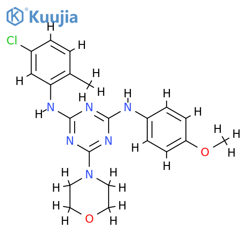 N2-(5-chloro-2-methylphenyl)-N4-(4-methoxyphenyl)-6-(morpholin-4-yl)-1,3,5-triazine-2,4-diamine structure