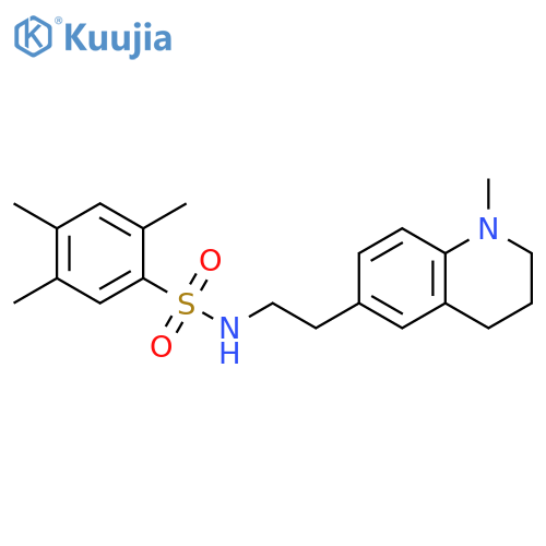 2,4,5-trimethyl-N-2-(1-methyl-1,2,3,4-tetrahydroquinolin-6-yl)ethylbenzene-1-sulfonamide structure