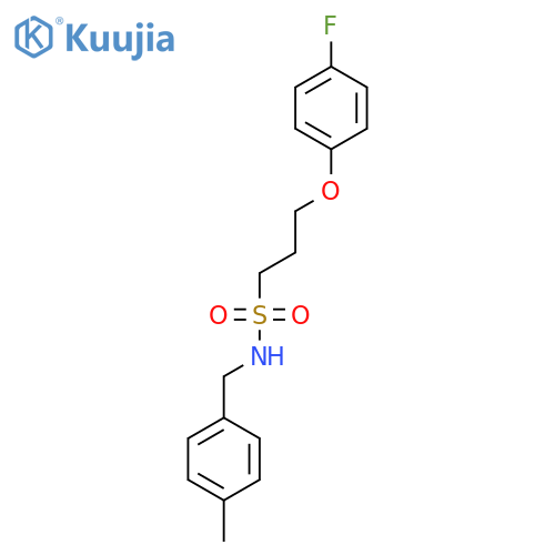 3-(4-fluorophenoxy)-N-(4-methylphenyl)methylpropane-1-sulfonamide structure
