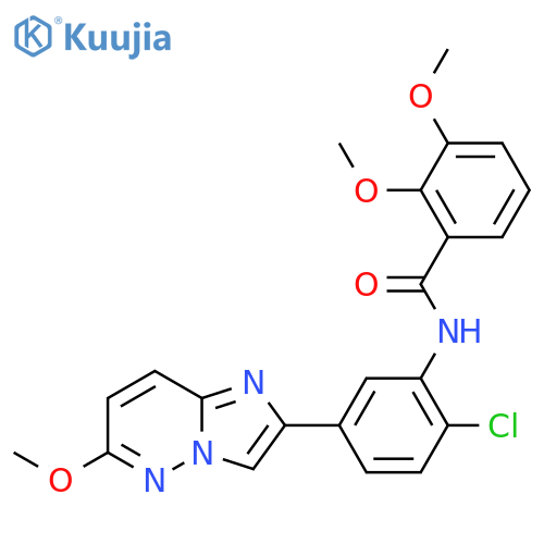 N-(2-chloro-5-{6-methoxyimidazo1,2-bpyridazin-2-yl}phenyl)-2,3-dimethoxybenzamide structure