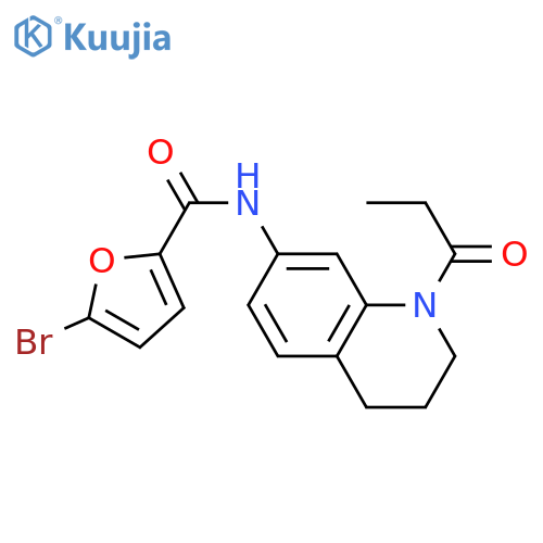5-bromo-N-(1-propanoyl-1,2,3,4-tetrahydroquinolin-7-yl)furan-2-carboxamide structure