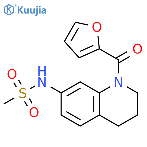 N-1-(furan-2-carbonyl)-1,2,3,4-tetrahydroquinolin-7-ylmethanesulfonamide structure