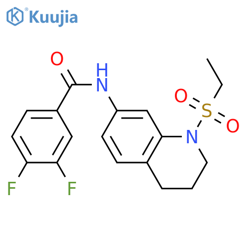 N-1-(ethanesulfonyl)-1,2,3,4-tetrahydroquinolin-7-yl-3,4-difluorobenzamide structure