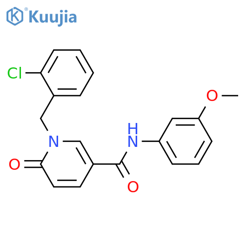 1-(2-chlorophenyl)methyl-N-(3-methoxyphenyl)-6-oxo-1,6-dihydropyridine-3-carboxamide structure