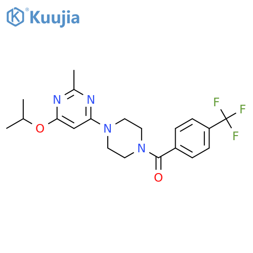 2-methyl-4-(propan-2-yloxy)-6-{4-4-(trifluoromethyl)benzoylpiperazin-1-yl}pyrimidine structure