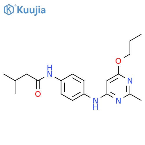3-methyl-N-{4-(2-methyl-6-propoxypyrimidin-4-yl)aminophenyl}butanamide structure