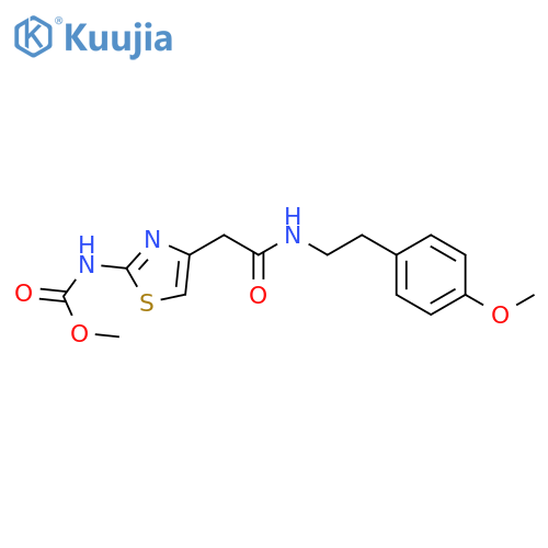 methyl N-4-({2-(4-methoxyphenyl)ethylcarbamoyl}methyl)-1,3-thiazol-2-ylcarbamate structure
