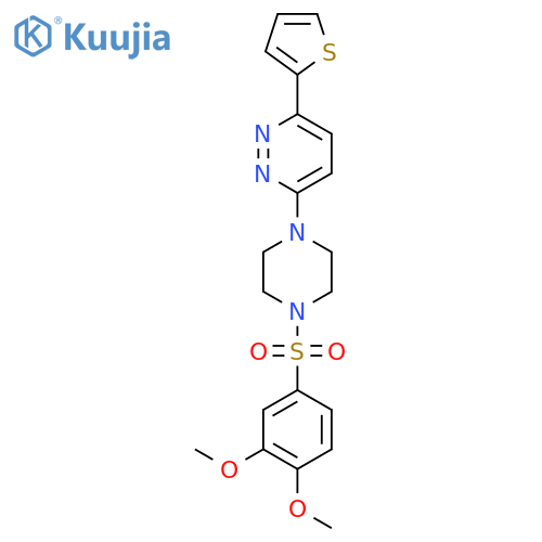3-4-(3,4-dimethoxybenzenesulfonyl)piperazin-1-yl-6-(thiophen-2-yl)pyridazine structure