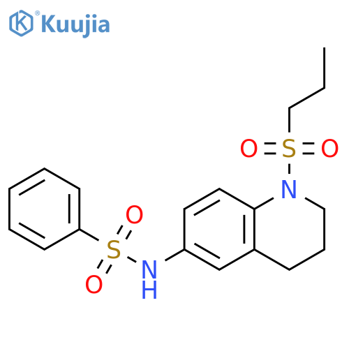 N-1-(propane-1-sulfonyl)-1,2,3,4-tetrahydroquinolin-6-ylbenzenesulfonamide structure
