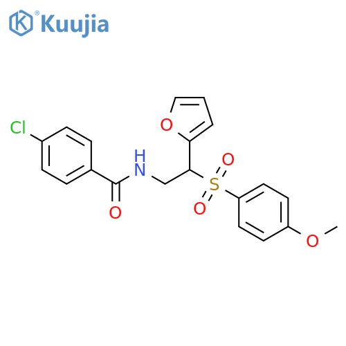 4-chloro-N-2-(furan-2-yl)-2-(4-methoxybenzenesulfonyl)ethylbenzamide structure