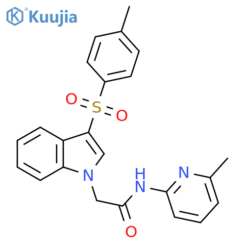 2-3-(4-methylbenzenesulfonyl)-1H-indol-1-yl-N-(6-methylpyridin-2-yl)acetamide structure