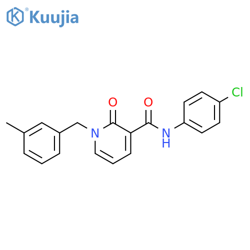 N-(4-chlorophenyl)-1-(3-methylphenyl)methyl-2-oxo-1,2-dihydropyridine-3-carboxamide structure