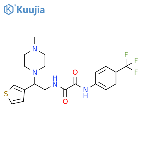 N-2-(4-methylpiperazin-1-yl)-2-(thiophen-3-yl)ethyl-N'-4-(trifluoromethyl)phenylethanediamide structure