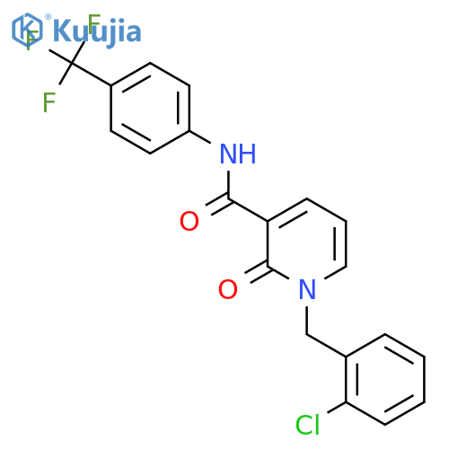 1-(2-chlorophenyl)methyl-2-oxo-N-4-(trifluoromethyl)phenyl-1,2-dihydropyridine-3-carboxamide structure